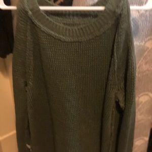 Cold shoulder sweater